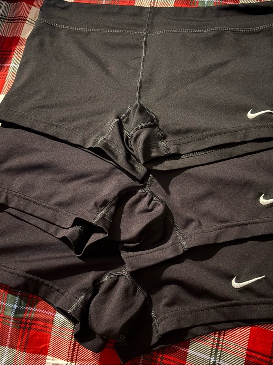 Nike Pants - Nike Black Performance Training Shorts with White Swoosh - Set of 3